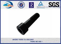 High Hardness Oxide Black Oval Head Steel Rail Bolt 5.6 Grade For Railway