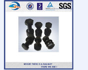 High Strength Galvanised Bolt And Nut / Rail Bolt With Black Anodize