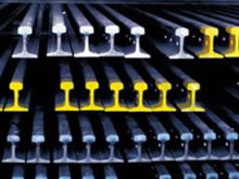 DIN536 rail en acier standard A55/A65/A75/A100/A120 pour le matériel ferroviaire